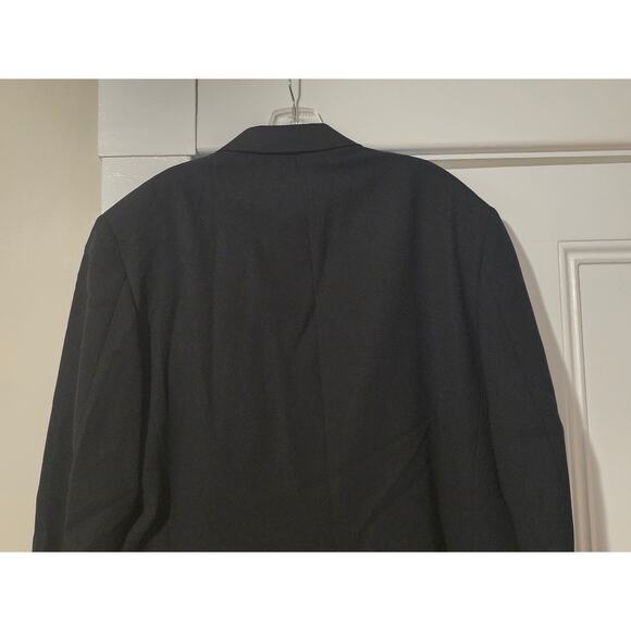 Kenneth Cole Blazer Mens 42R Dark Black Wool Blend Stretch Sports Coat Jacket - Picture 5 of 10